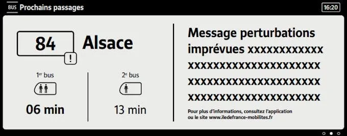 Le projet de borne d'information pour les arr&ecirc;ts de bus parisiens.