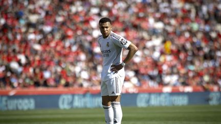 Kylian Mbapp&eacute; lors du match de Liga entre le Real Madrid et Majorque, le 4 avril 2026. (JAIME REINA / AFP)