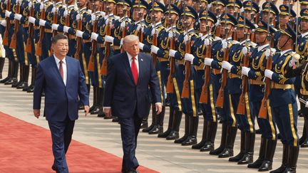 Xi Jinping et Donald Trump &agrave; P&eacute;kin, le 14 mai 2026. (UPI/Newscom/SIPA)
