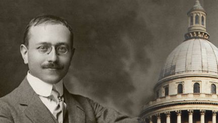 Marc Bloch, historien et r&eacute;sistant fran&ccedil;ais, entre au Panth&eacute;on. (montage) (st&eacute;phanie berlu / Ruggero Vanni / getty)
