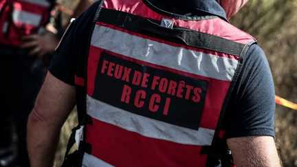 Membre de l'unit&eacute; RCCI (Recherche des causes et circonstances d'incendie) du d&eacute;partement du Var, lors d'une enqu&ecirc;te le 29 juillet 2026. (THIBAUD MORITZ / AFP)