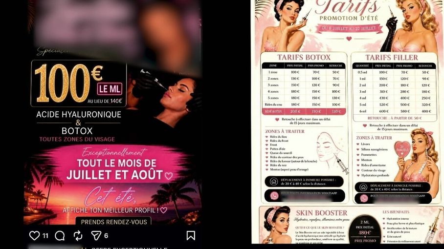 Injections esthétiques illégales : des médecins lancent un avertissement urgent. El título no