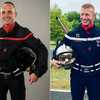Wilfried Schmitter et Anthony Berth&ocirc;me, deux sapeurs-pompiers professionnels de 34 ans, sont morts le 21 juillet 2026 en luttant contre un incendie &agrave; M&eacute;rignac (Gironde). (HANDOUT / SDIS 33)