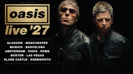 Capture d'&eacute;cran site de la tourn&eacute;e Oasis Live &rsquo;27, annonc&eacute;e par le groupe le 14 septembre 2026. (CAPTURE D'ECRAN SITE OASIS)